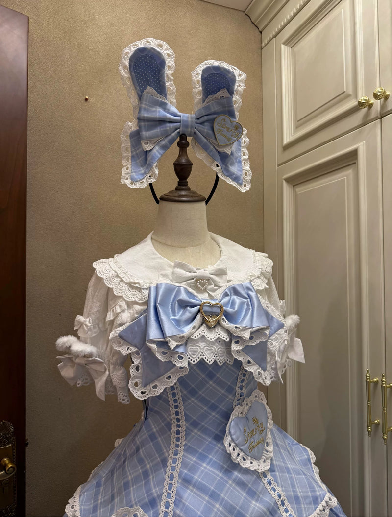 Star Fantasy - Little Ears - Lolita Blouse with Angel and Strawberry-Cake Motifs
