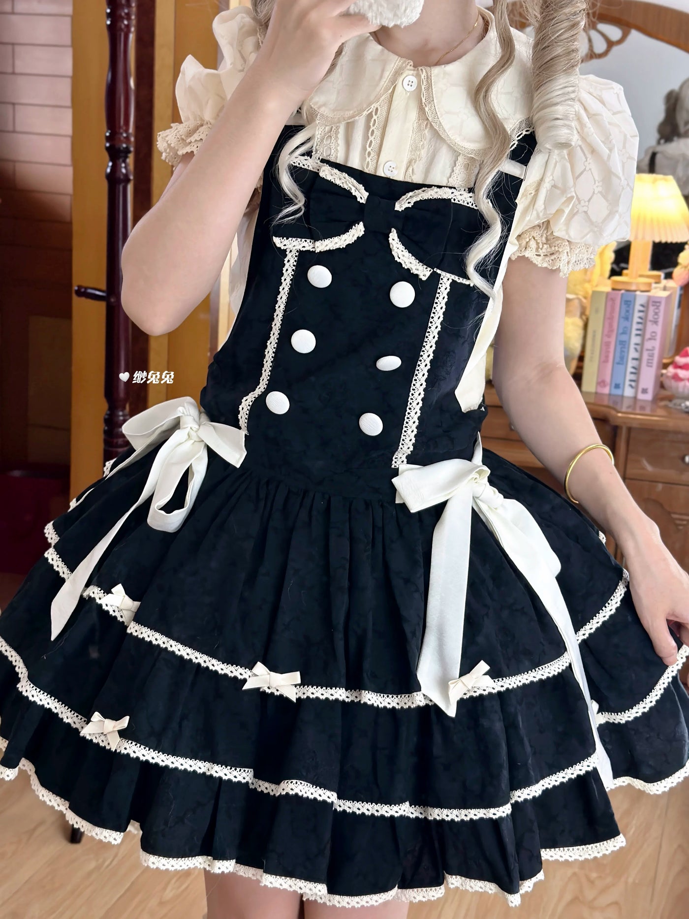 White Tea Story - Mianmian Ice - Three-tier 100% cotton lolita jumper