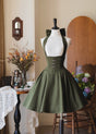 S / Jupe licou seulement – Version courte gris-vert