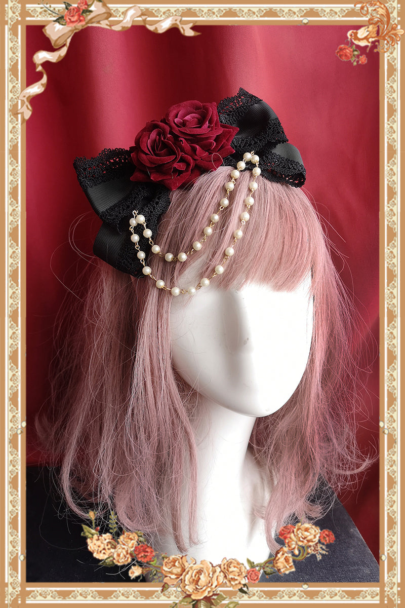 Infanta - Elegant Lolita Headdress Flower Clip - Headwear
