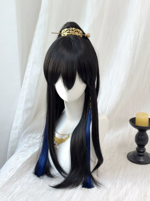 Kunkun Fish Ancient-Style Young Scholar ponytail wig - view 1