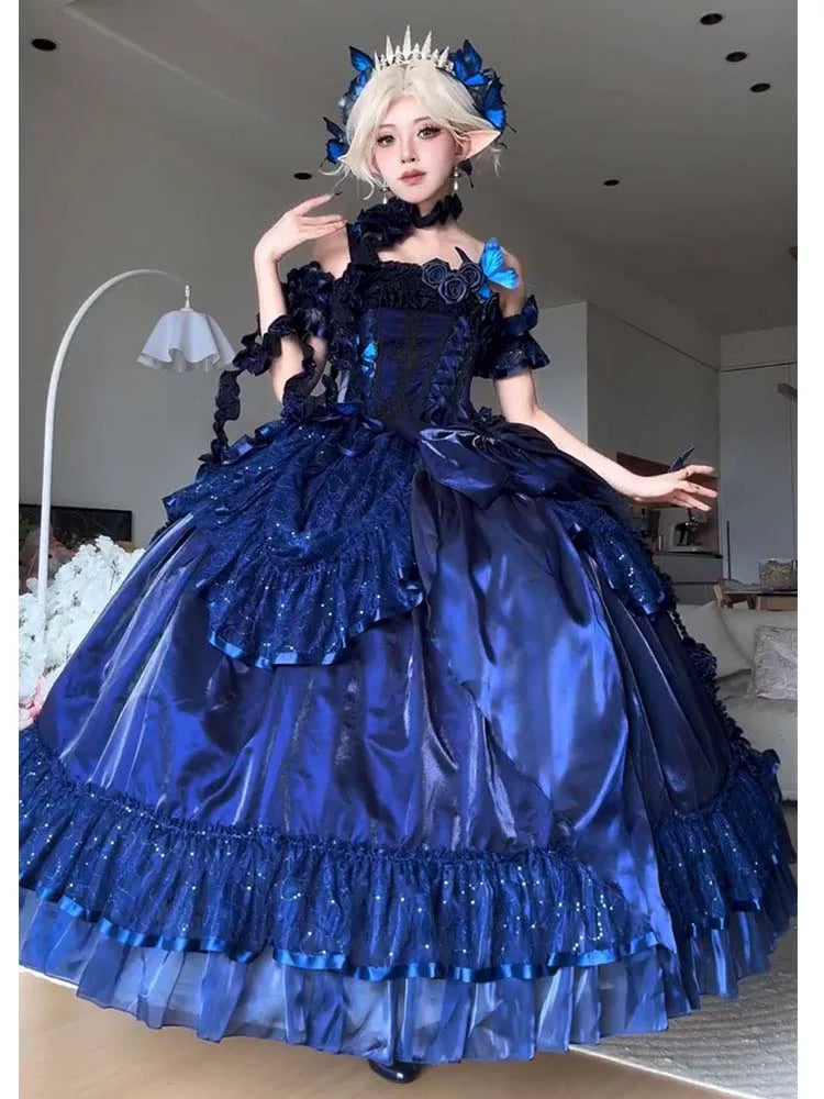 Flora Muse - Silent Manor Lolita Ball Gown - Off-shoulder tiered