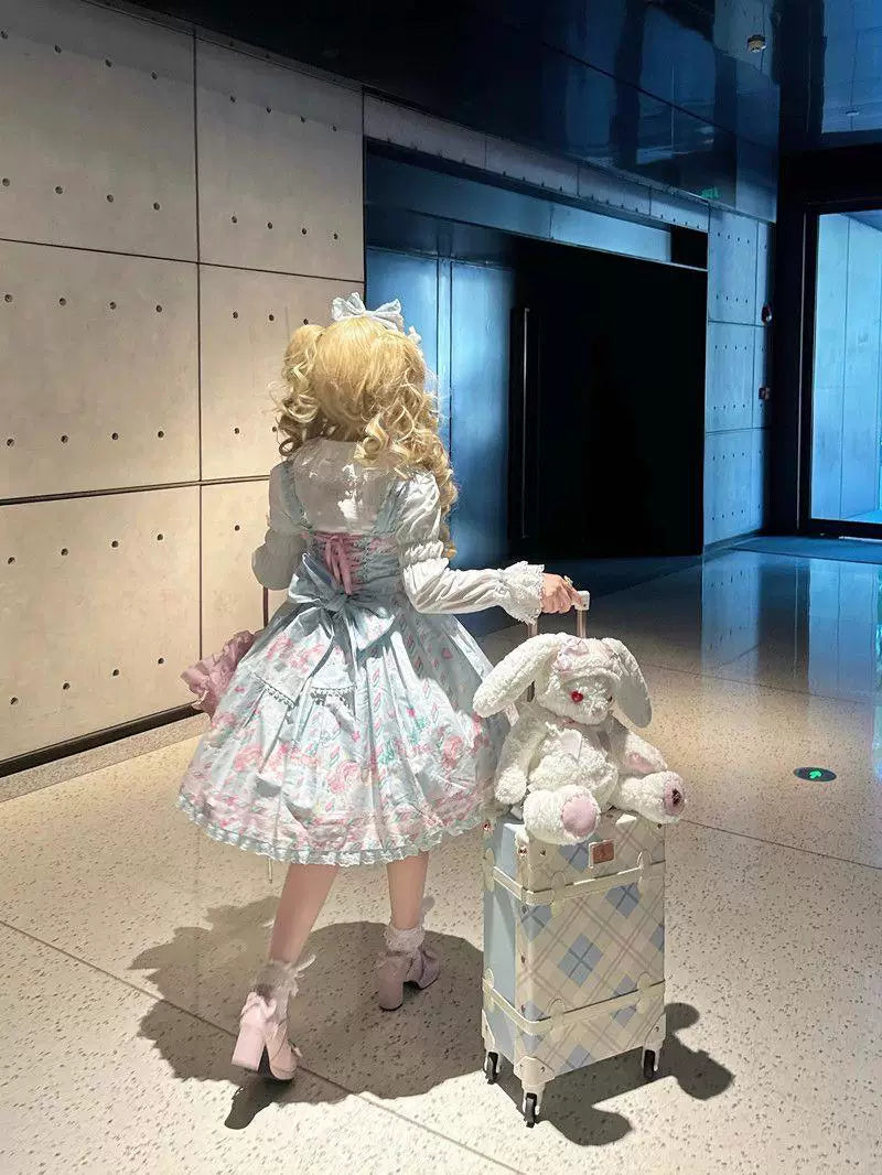 Sweetheart Dream Machine - Vintage Doll Collar - Blouse with Lace Trim, Bow Accents and Ruffled Hem