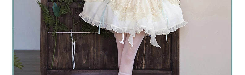 Inmorelli - Jasmine Manor - Light Green Ballet JSK Dress with Lace Ruffles
