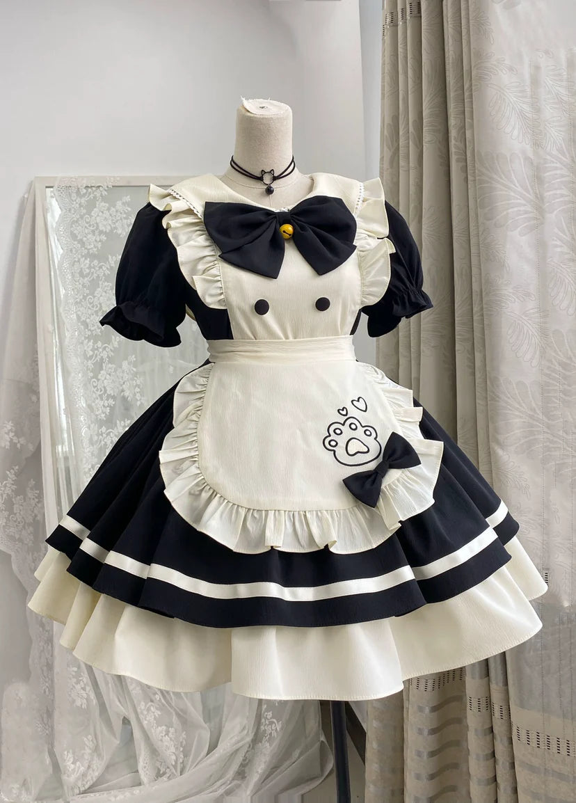 Thousand Wood - Cat Café - OP Dress with Ruffled Apron