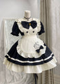black-and-white OP (apron bow included) / S