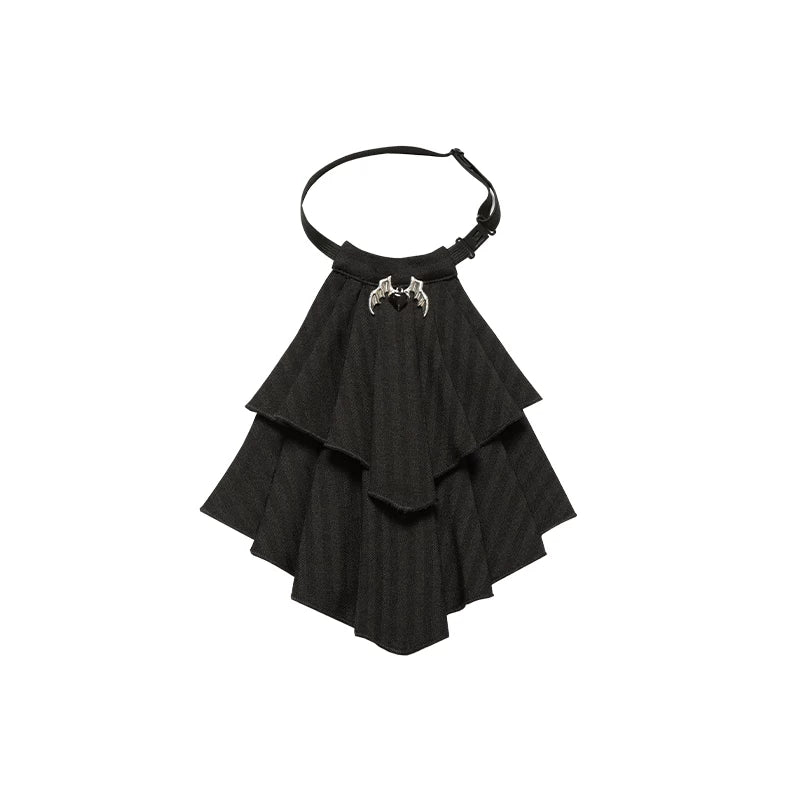 With PUJI - Night Talk - Gothic Lolita Skirt Dress Set, Batwing-shaped Accents detail view 13