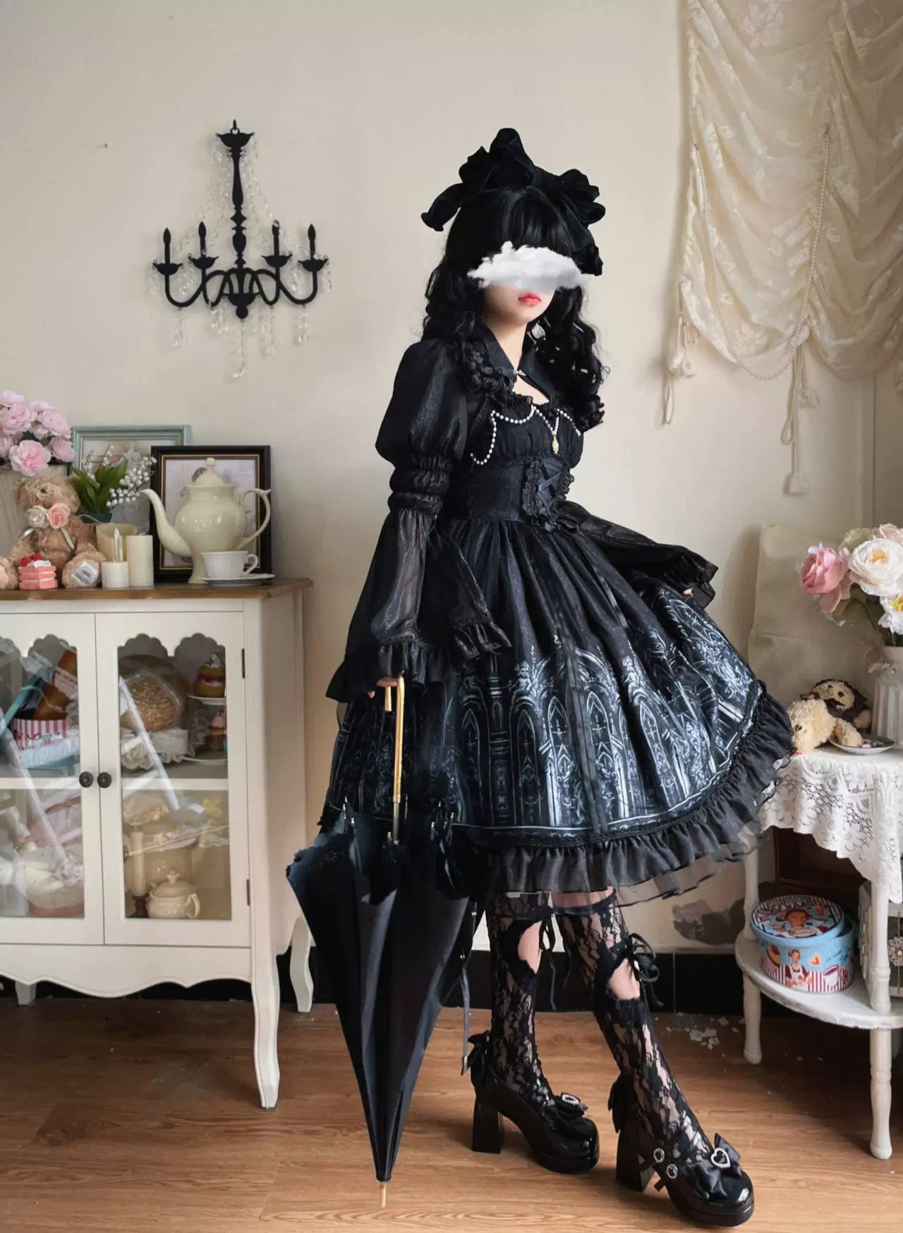 Sugar Girl - Silent Night Church - Gothic Lolita JSK Dress & Bolero, Church Print