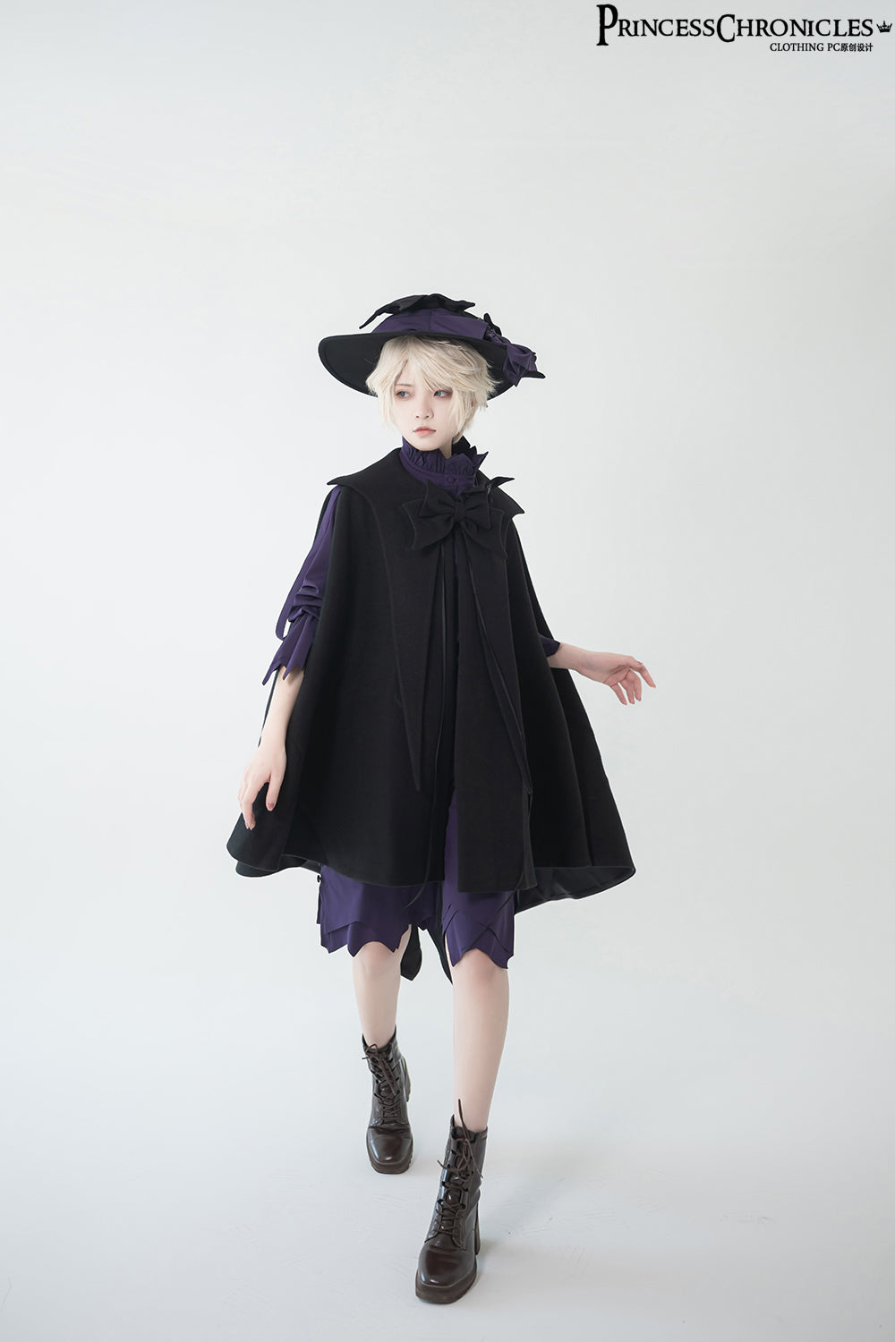 Princess Chronicles - Ouji Lolita Prince Black Bow Cloak - Outerwear