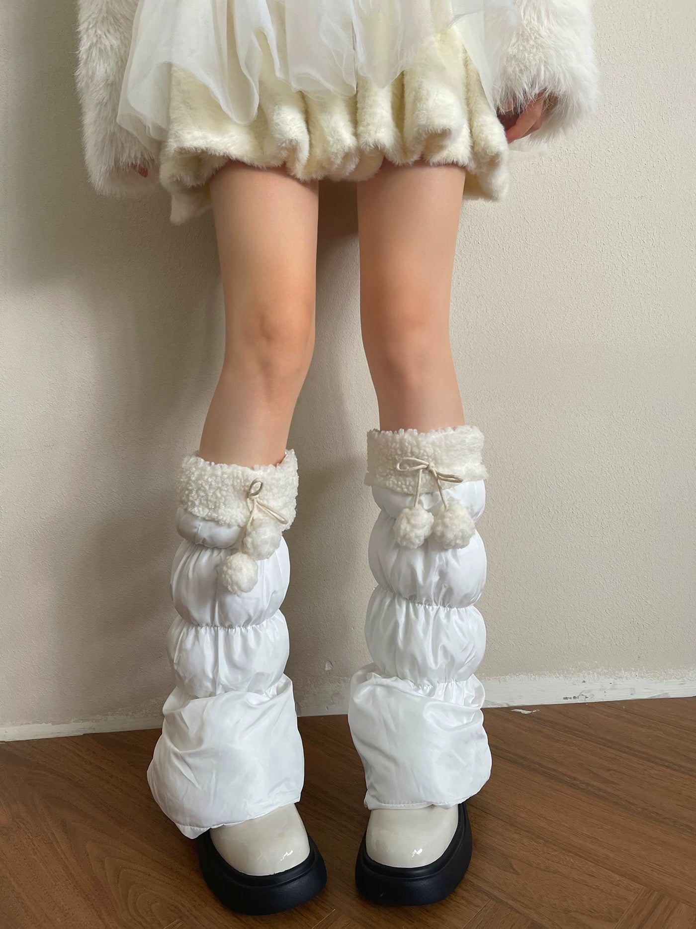 Sock Noble - Plush Pom-Pom - Lamb-Fleece Pom-Pom Sock Covers