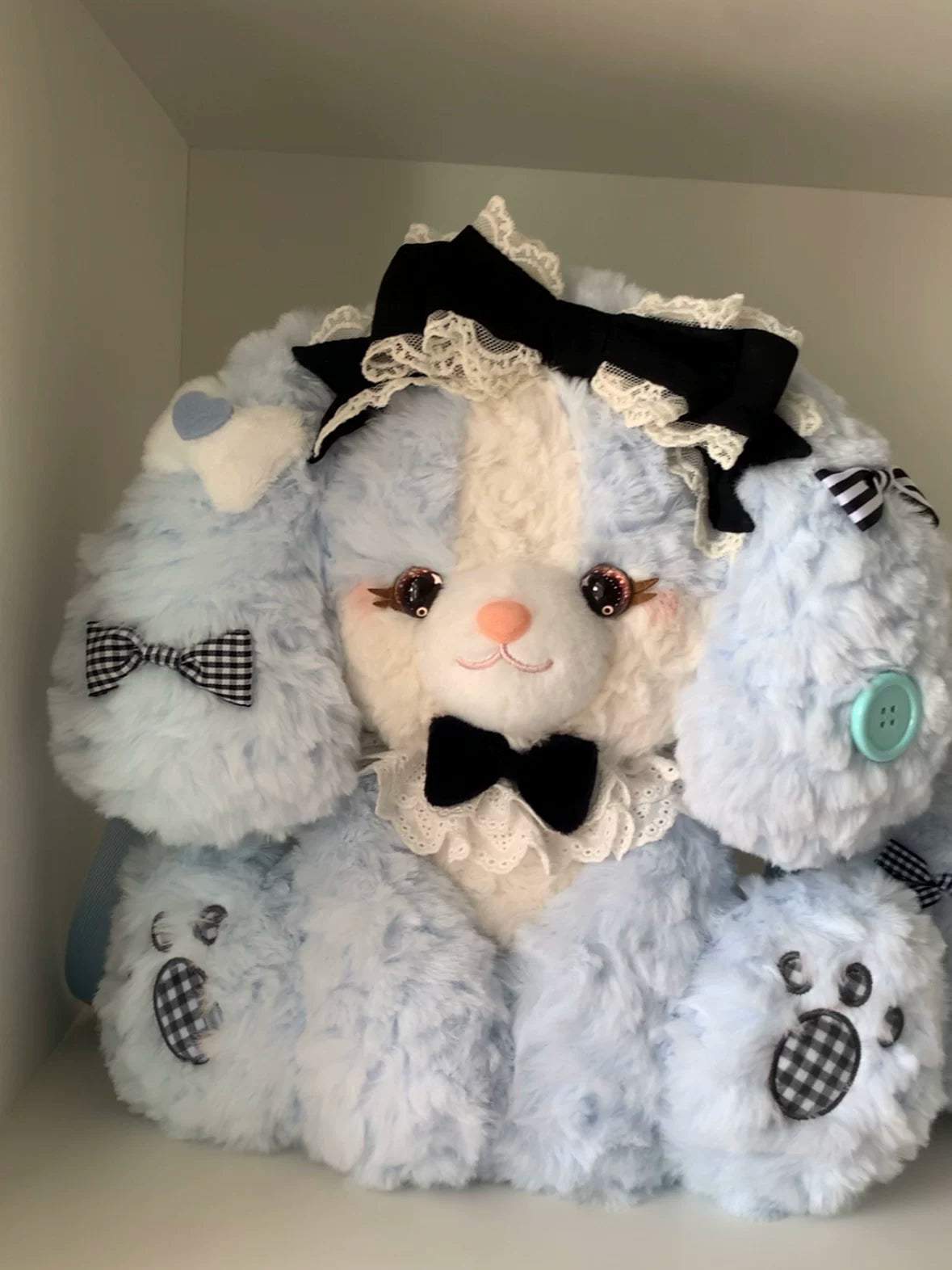 Mango Maruko - Plush Puppy Face Backpack - Plush Lolita backpack