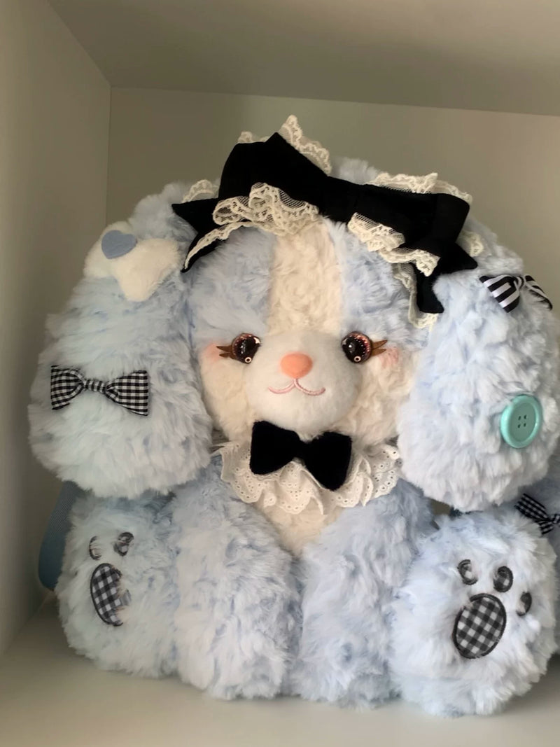 Mango Maruko - Plush Puppy Face Backpack - Plush Lolita backpack