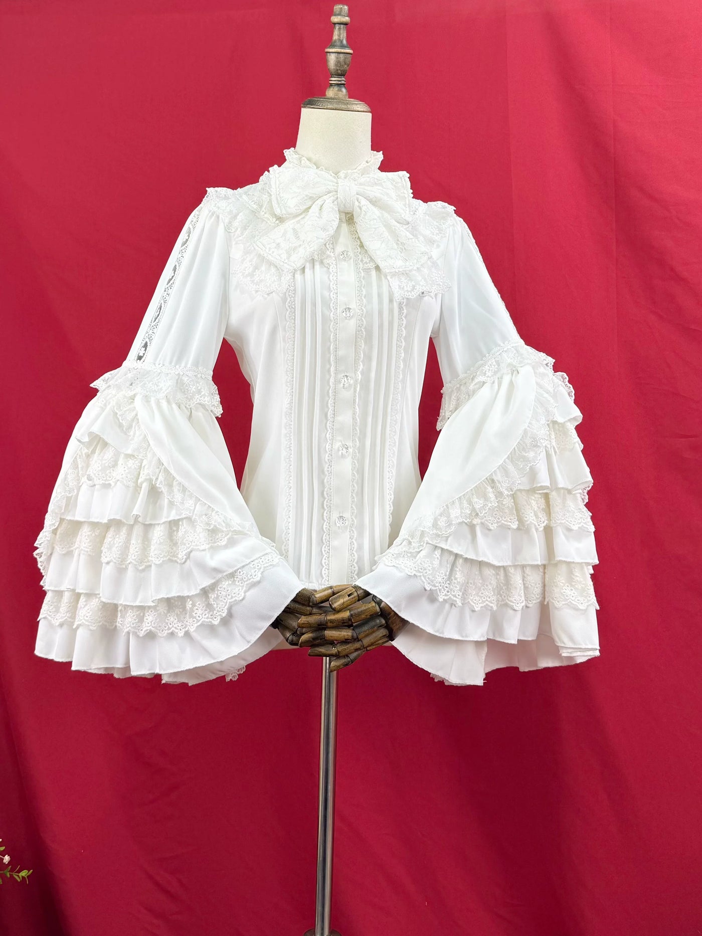 DMFS Lolita - Hime Sleeved Classic Lolita Shirt - Detachable Bow Innerwear
