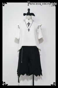 Princess Chronicles - Embroidered White Ouji Lolita Shirt - Innerwear - S / white top only