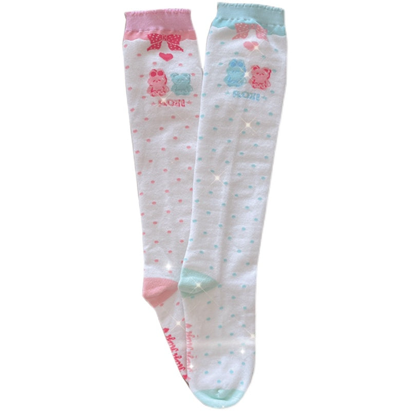 Roji Roji - Bear Bunny Cotton Lolita Calf Socks - Socks