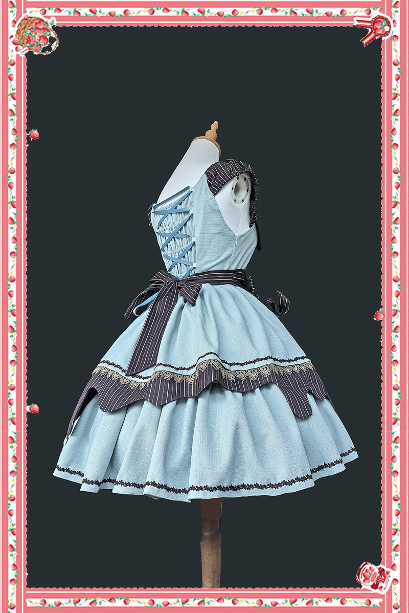 Infanta - Berry & Mint Chocolate - Striped Lolita OP