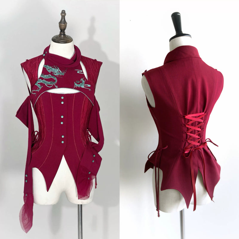 tonight - Dragon & Snake - Chinese Gothic Lolita Separates with Dragon or Snake Motifs