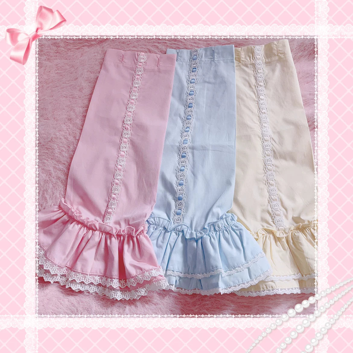 Galette Bunny - Layered Sleeves - Detachable Sleeves with Ruffled Lace Cuffs