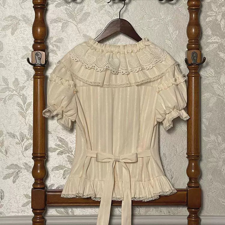Sweetheart Dream Machine - Summer Doll - Short-Sleeve Lolita Blouse with Puff Sleeves