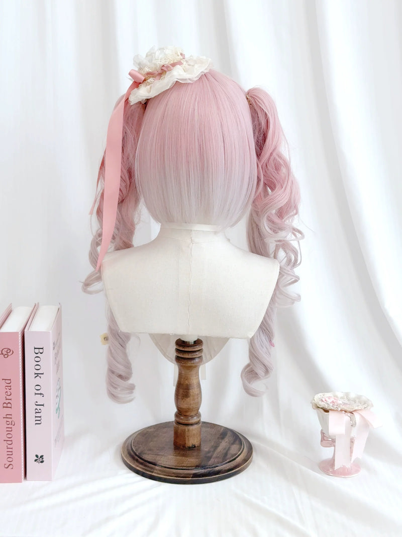 Kunkun Fish pink curly twin-tail Lolita wig - view 4