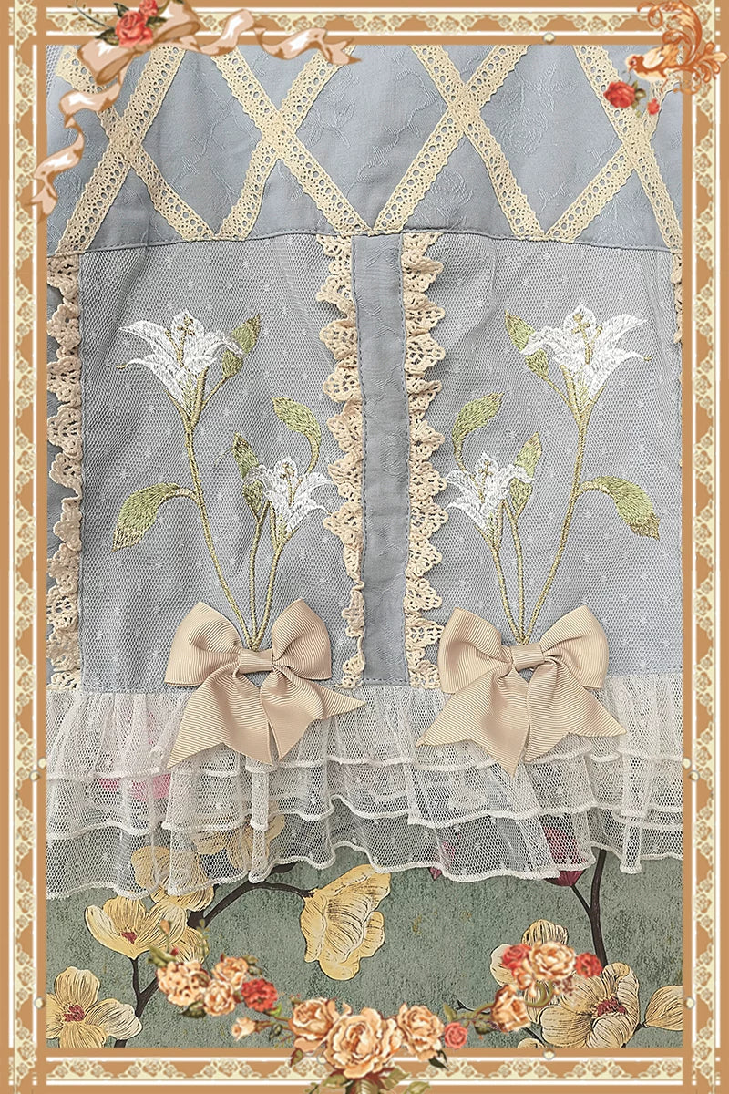 Infanta - Layered Lily - Embroidered Cotton Tops & Skirt