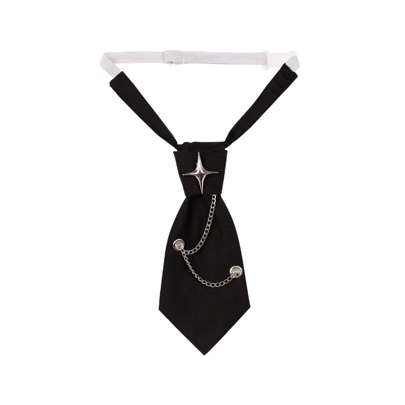 Letters from Unknown Star - Sky Core Record - Ouji Lolita Set with Buckled Black-and-White Vest