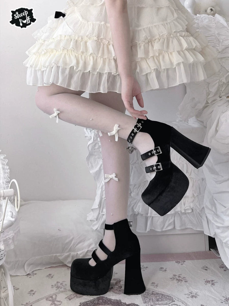 sheeppuff Broken Angel High-Heel Lolita Shoes