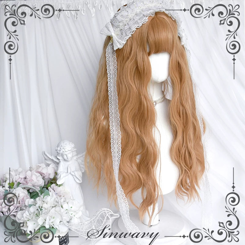 Honey golden-orange curly Lolita wig - view 3