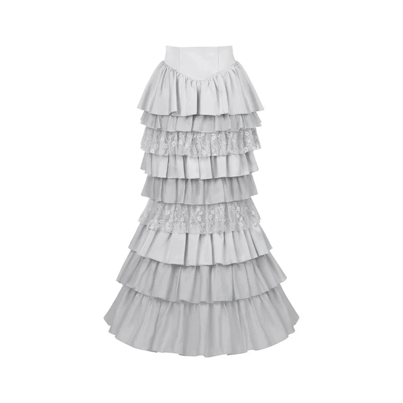 Humanoid Robot - Silver Gothic Lolita Mermaid Skirt Set (L M S) 43861:787608