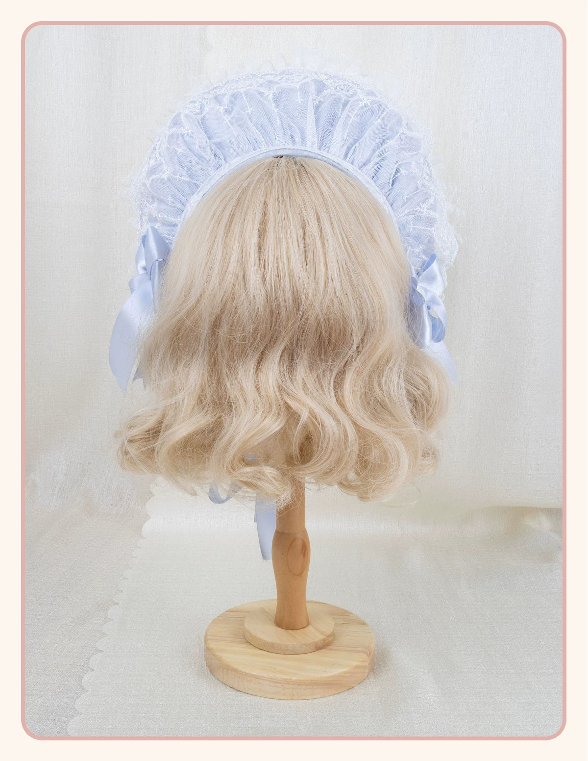 Stardust Rose - Pearl Rose Garden - Bonnet-Style Flat Hat with Rose Florals