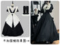 Long dress + detachable sleeves + long apron / S