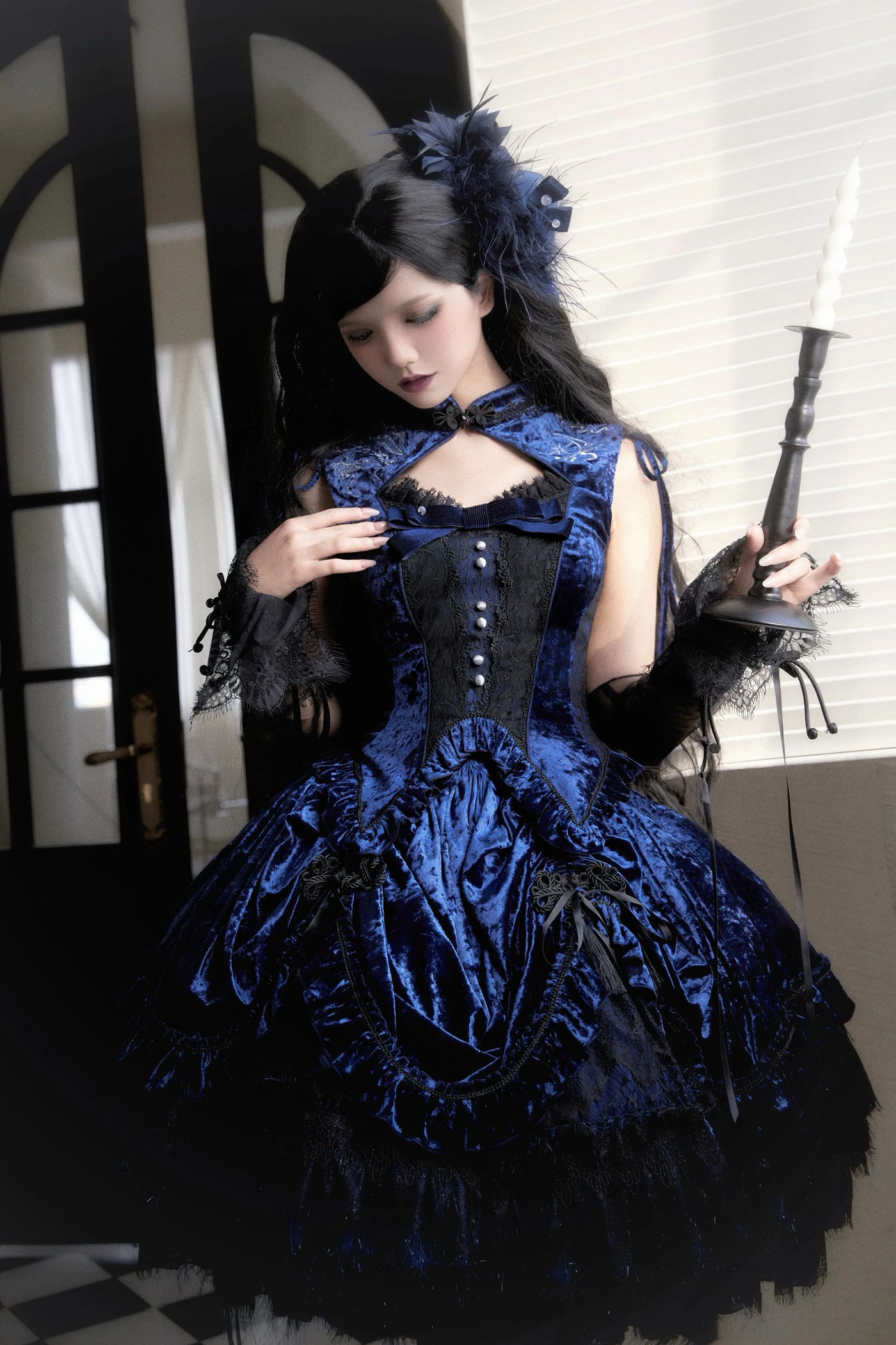 tonight - Yan She Ling - Velvet Hime-Sleeve Top, Vest or Lift-Up Skirt