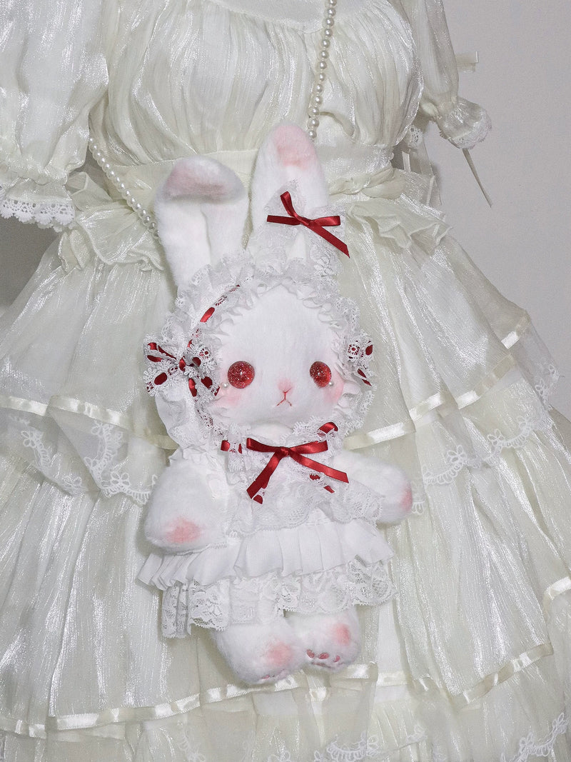 BearStar - Standing-Ear Bunny - Red Bunny Bag