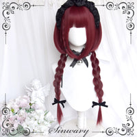 Sinwavy - Wild Berry Jam - Raspberry Red Detachable Bob Wig - Raspberry red - short hair