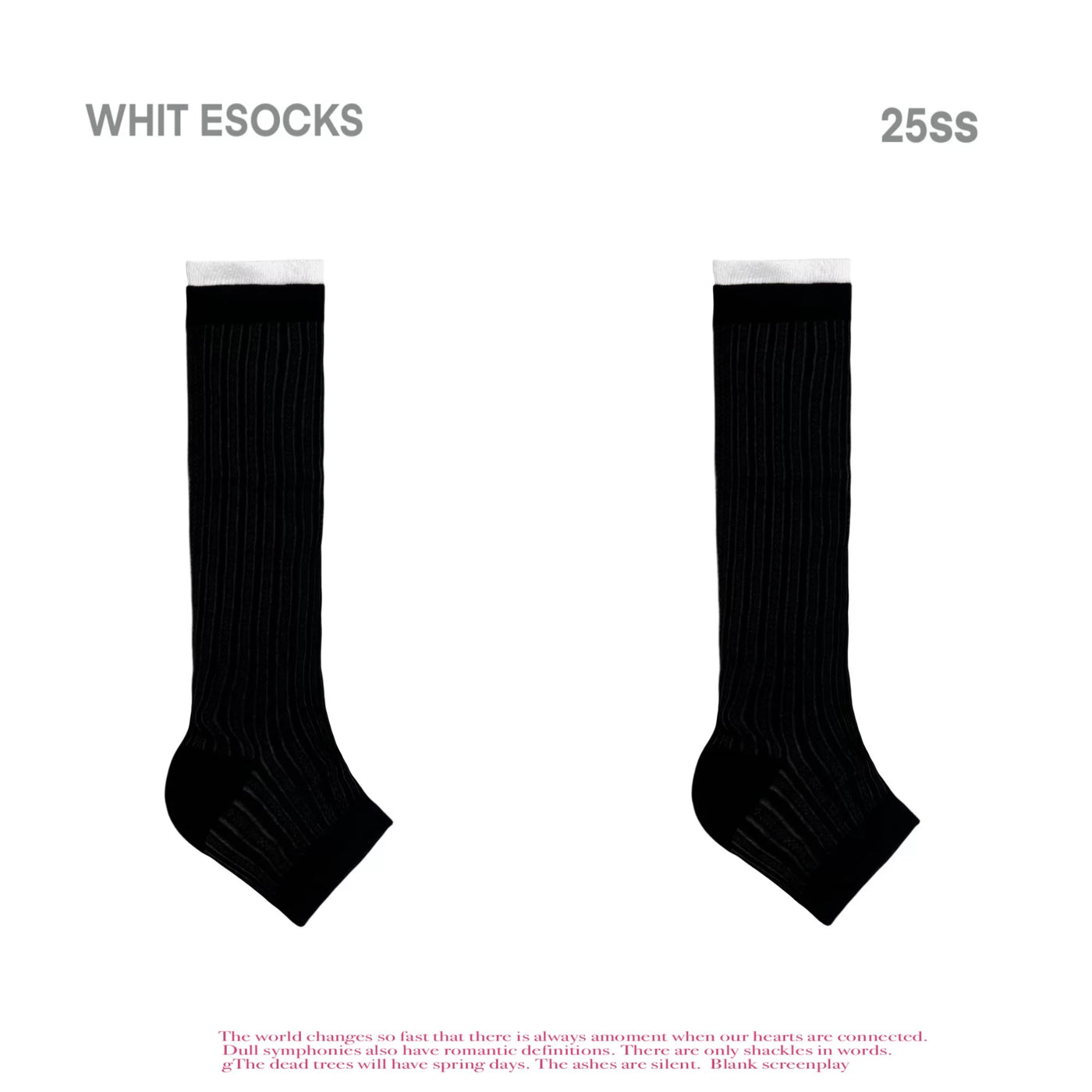 Vertical-stripe mid-calf socks styled with black patent shoes.