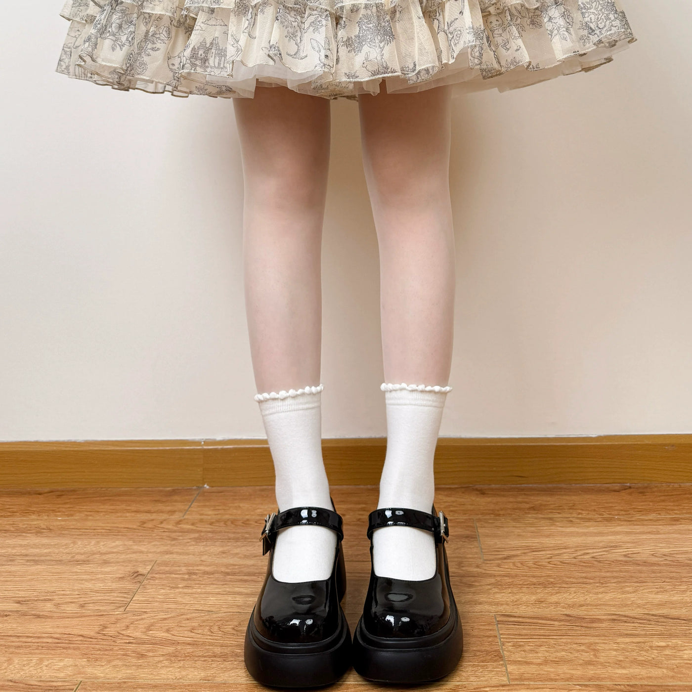 Chubby Bear Tales - Doll Lace Collection - Six-Style Mid-Calf Slouch Socks with Lace Details