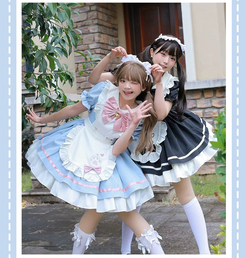 Thousand Wood - Cat Café - OP Dress with Ruffled Apron