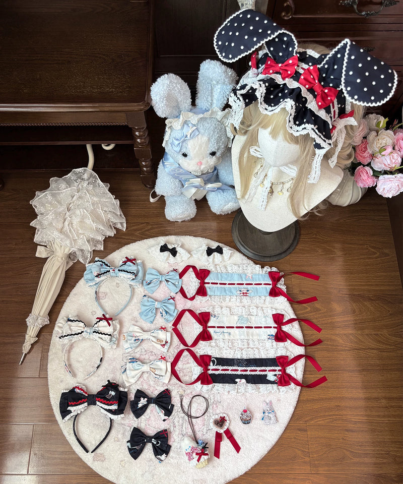 TwilightCrush - Mystery Rabbit Tea Party - Alice OP / JSK Lolita Dress - detail view 14