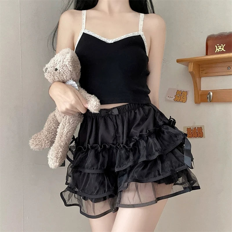 Sugar Girl - Summer Lolita Bloomers - Double Layer Anti-Exposure Shorts SK Skirt