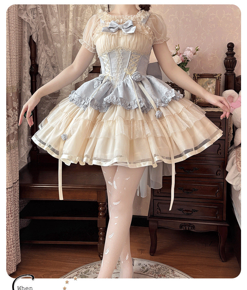 ZhiJinYuan - Time Waltz3 - Sweet Lolita Short Dress Ballet Style JSK