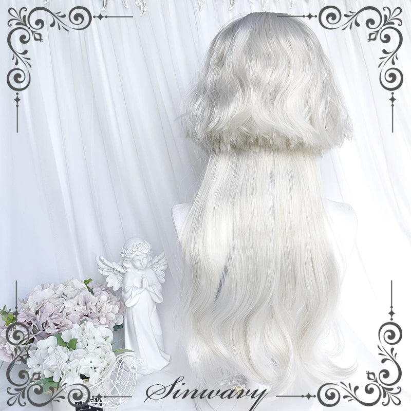 Sinwavy Tu Ji silver white curly Lolita wig - view 3