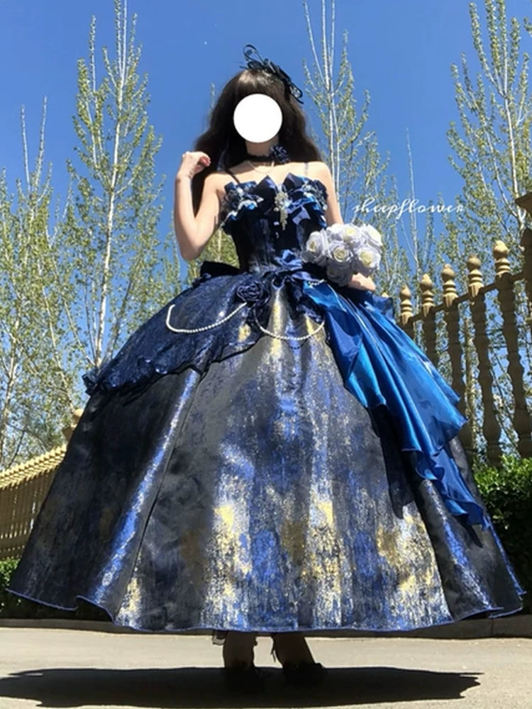 Flora Muse - Cosmic Floating Light Lolita Ball Gown - Formal lolita