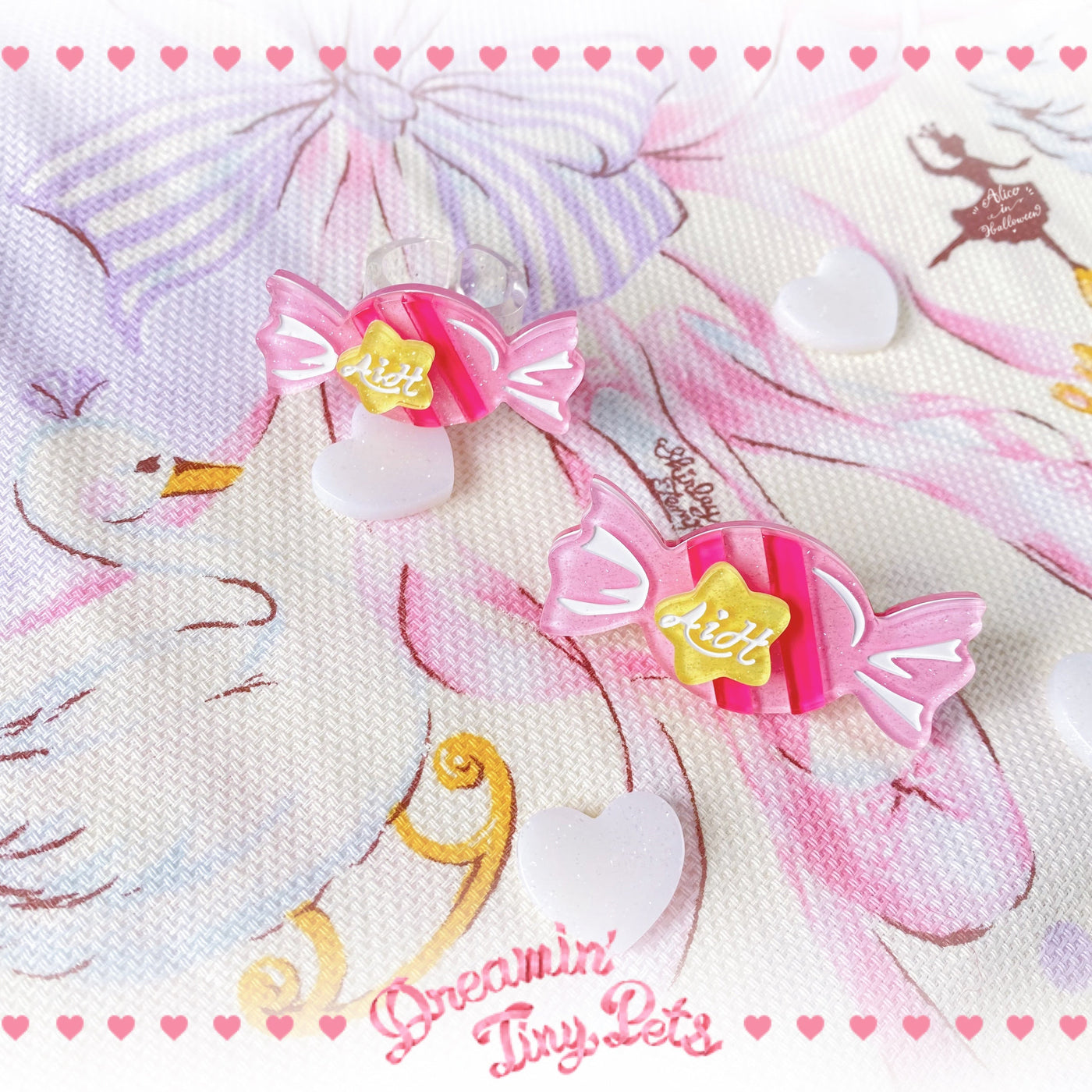 Halloween Alice - Rainbow Candy - Sweet Lolita candy-shaped ring, brooch or hairclip with star details - product detail 9