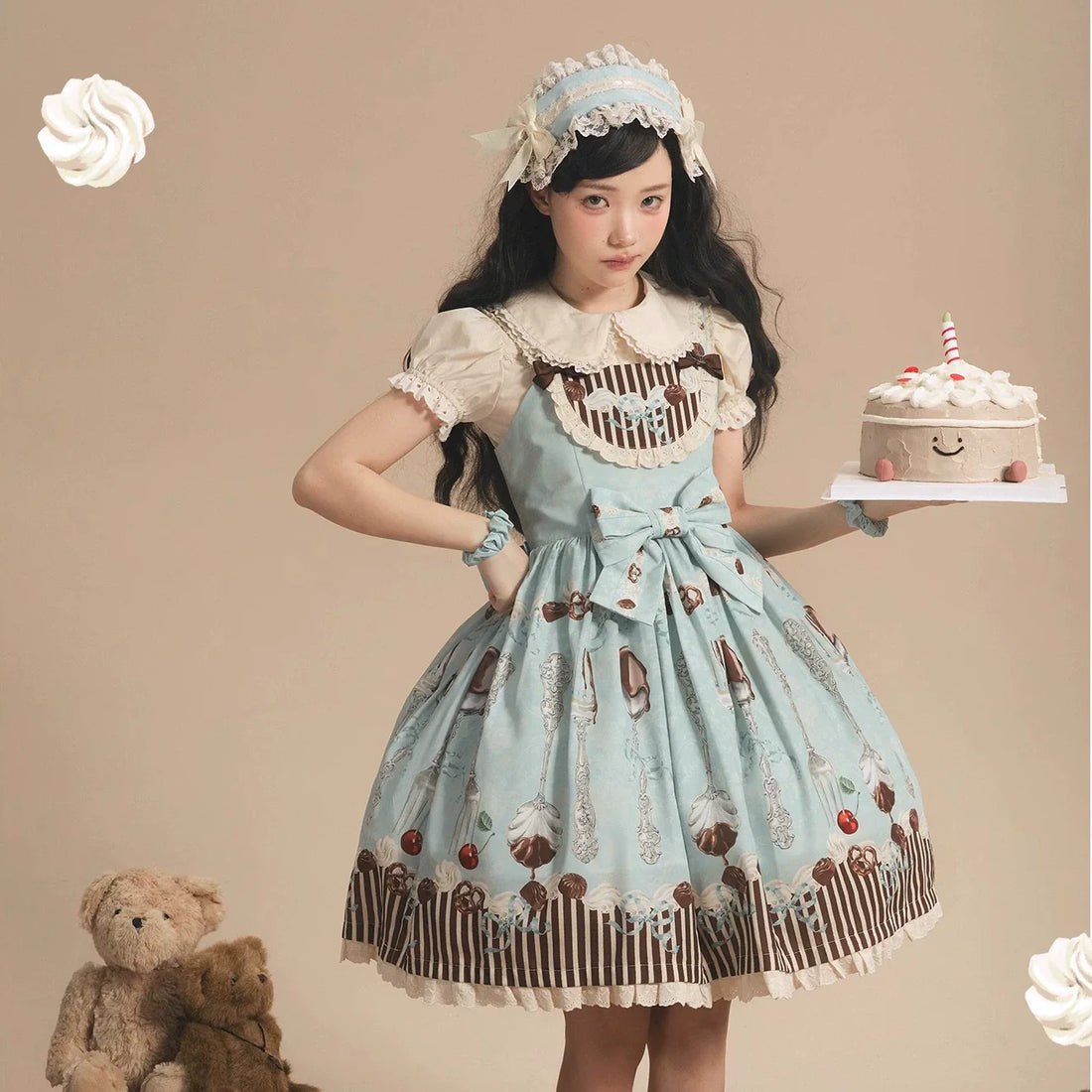 Sweet Dream Baa Baa - Dessert - Natural-Waist Lolita JSK