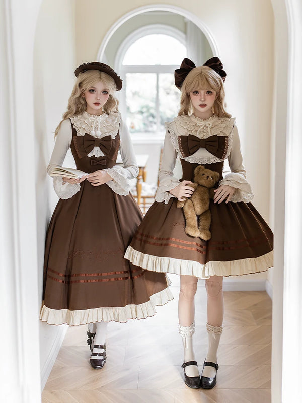 With PUJI - Oak Melody - Classic Lolita JSK, Bust Supporting Dress product view