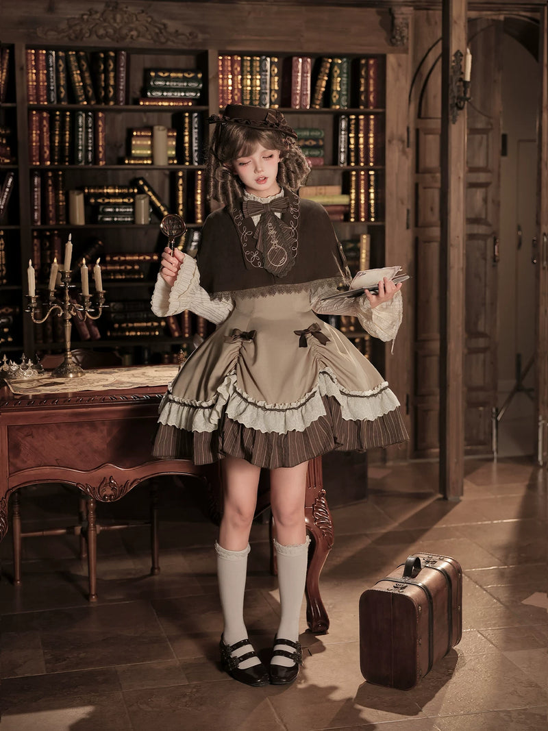 With PUJI - The Doctrine of Truth - Preppy Lolita OP Dress detail view 3