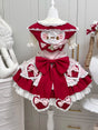 Strawberry Cat Pinafore Dress + Train / S