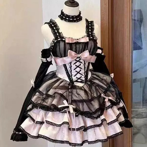 Sweetheart Dream Machine - Rose Butler - JSK dress with layered ruffles and lace-up waist
