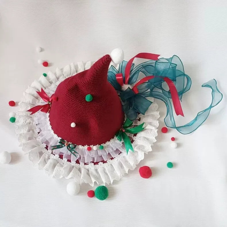 Jiuming Cat Plush Bow Mushroom Hat — additional product view