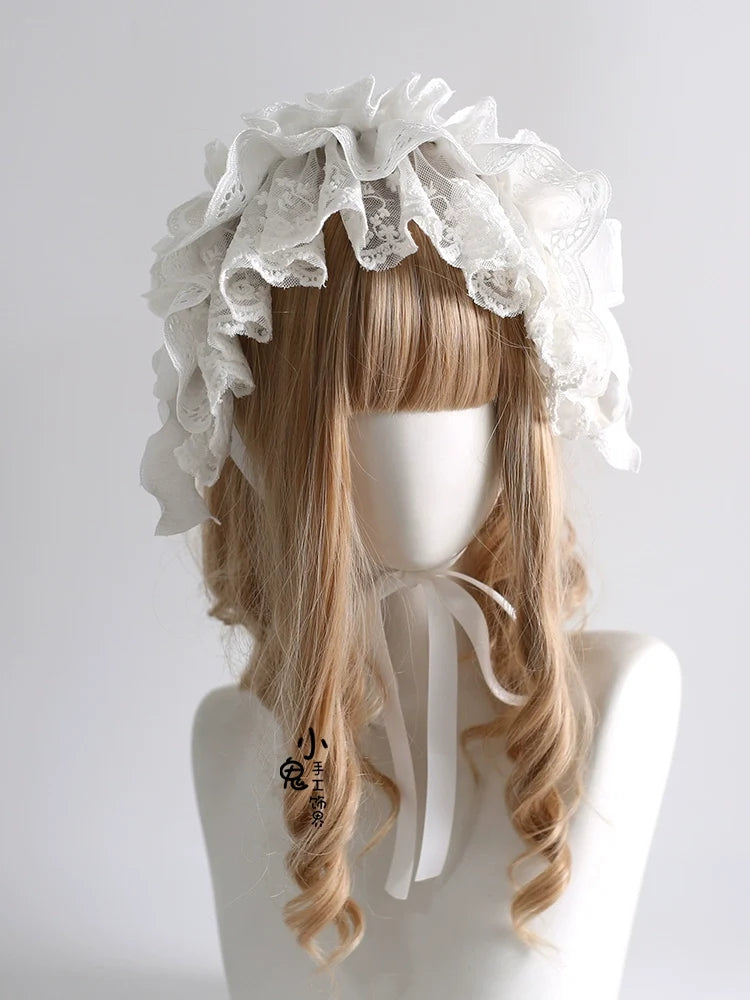Xiaogui - Doll-Like Lace Lolita Hairband - Headwear